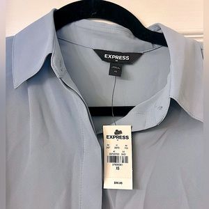 Blue Express Button Down Blouse